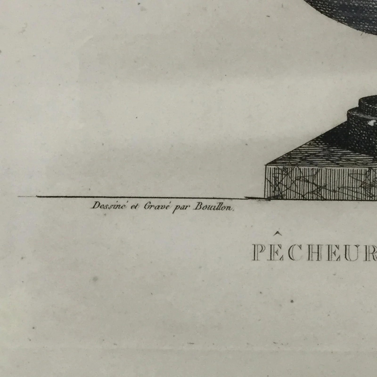 Early 19th Century "Pecheur Africain" Framed Engraving Print - 5