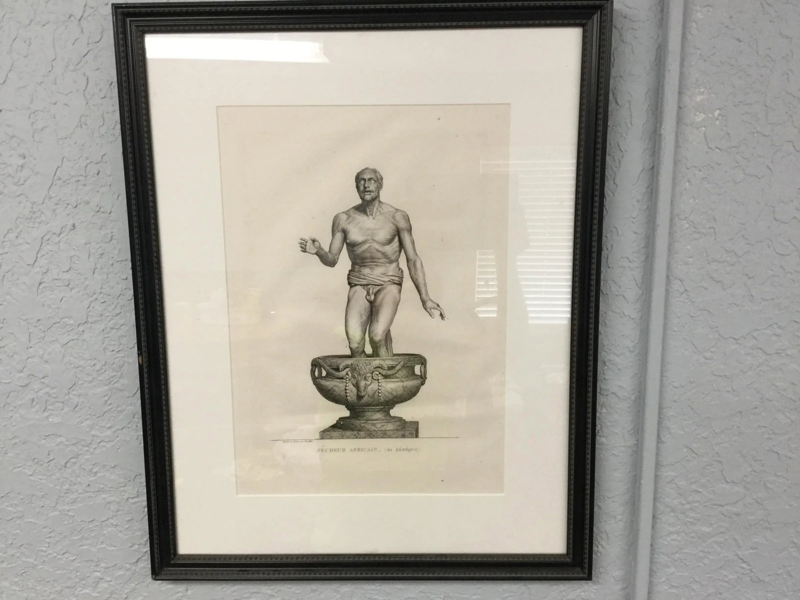 Early 19th Century "Pecheur Africain" Framed Engraving Print - 8