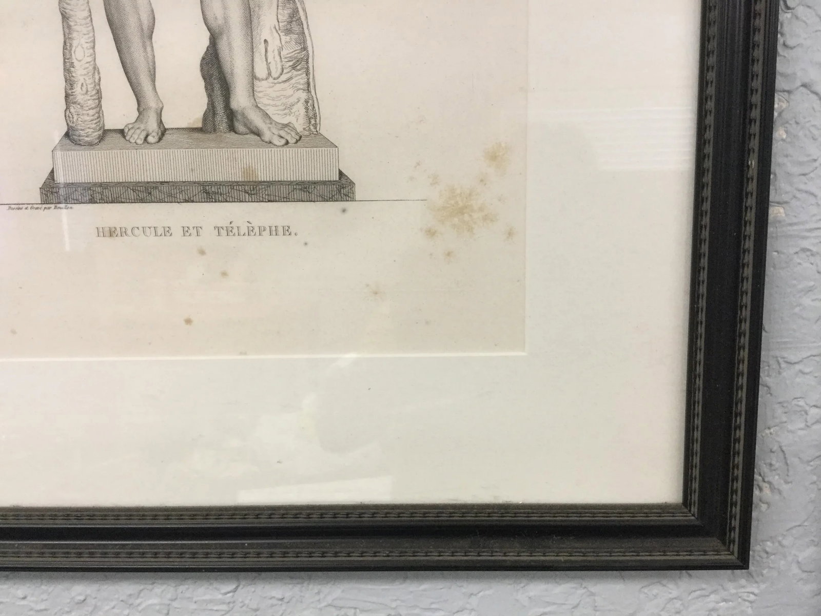 19th Century French Framed Engraving, Hercule Et Telephe by Pierre Bouillon - 8