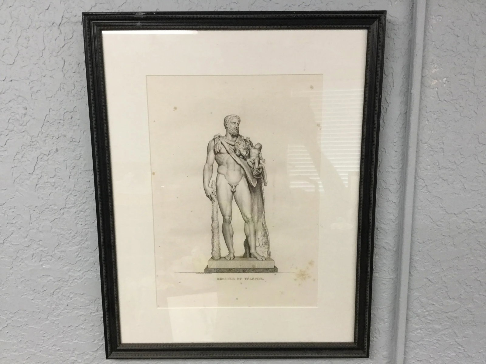 19th Century French Framed Engraving, Hercule Et Telephe by Pierre Bouillon - 9