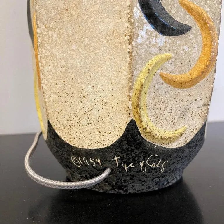 1950s Mid-Century Modern Art Pottery Table Lamp by Tye of California - 12