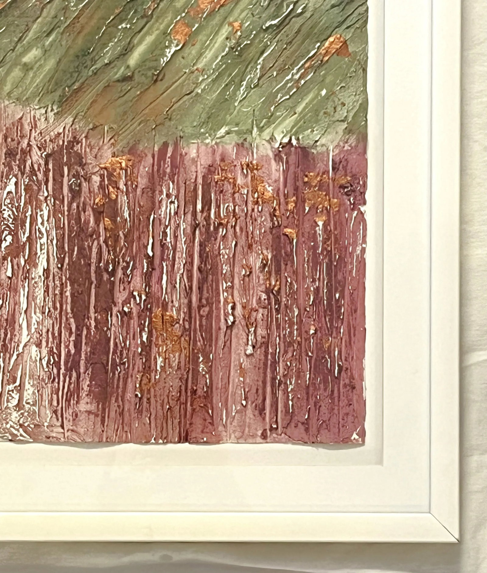 Original Becky Sansing (American, 20th Century) Framed Mixed Media Art Titled Brilliance III - 6