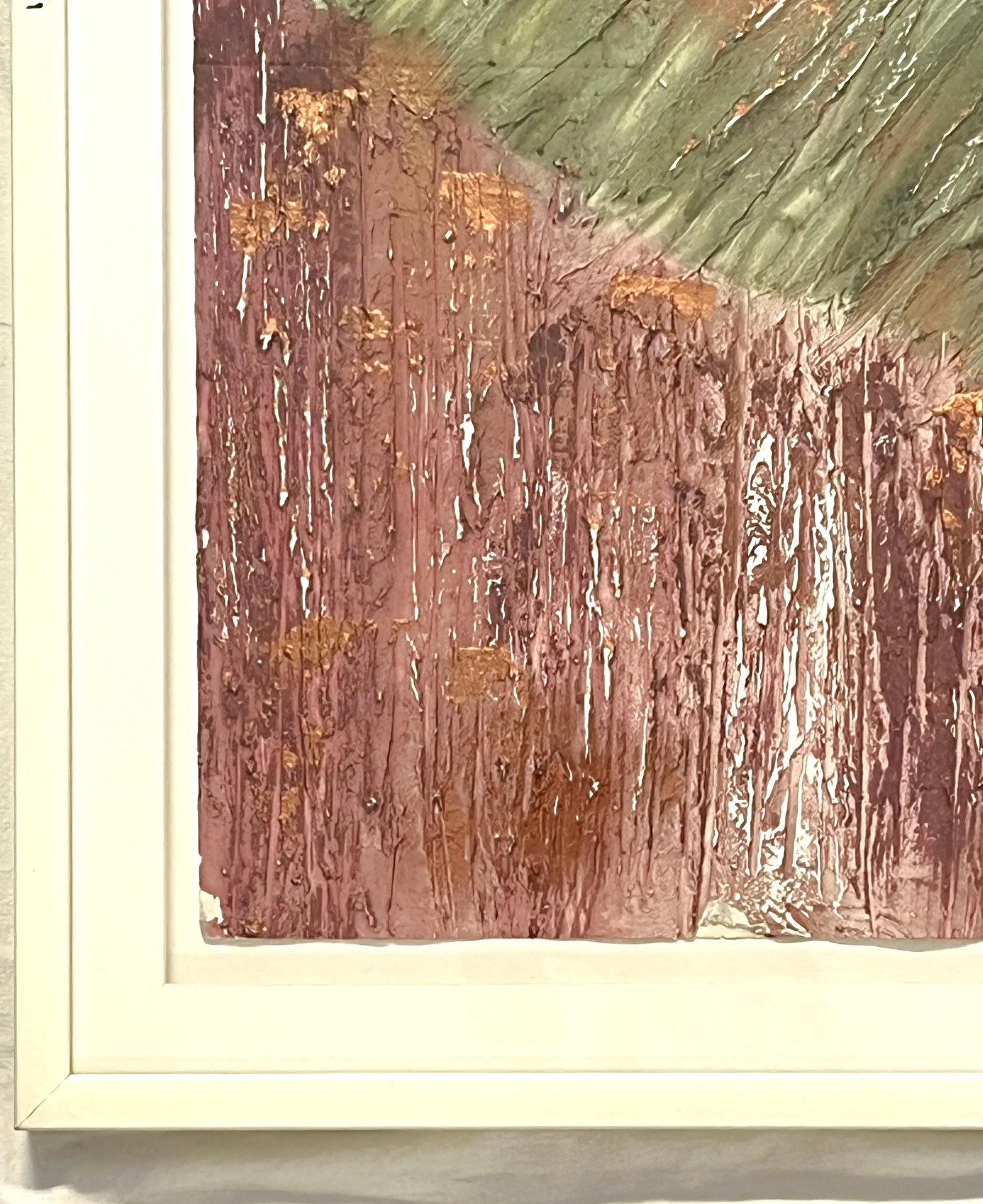 Original Becky Sansing (American, 20th Century) Framed Mixed Media Art Titled Brilliance III - 7
