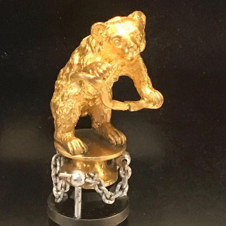19th Century Russian Ormolu "Dancing Bear" Sculpture - 3