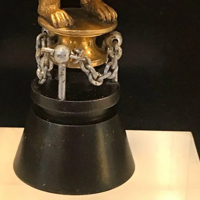 19th Century Russian Ormolu "Dancing Bear" Sculpture - 4