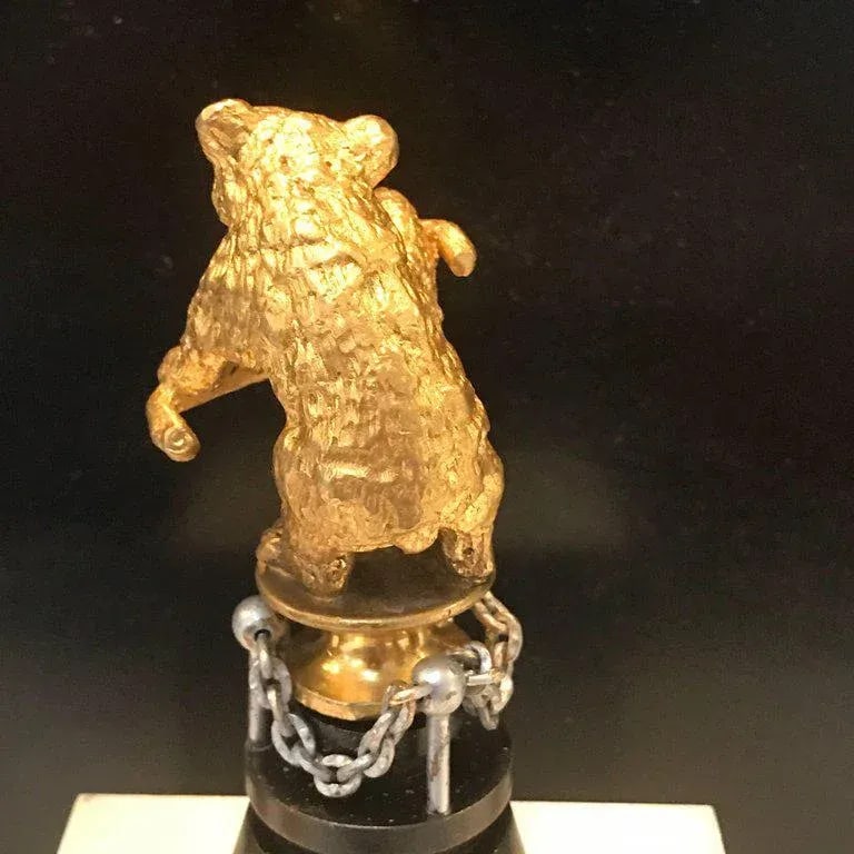 19th Century Russian Ormolu "Dancing Bear" Sculpture - 6