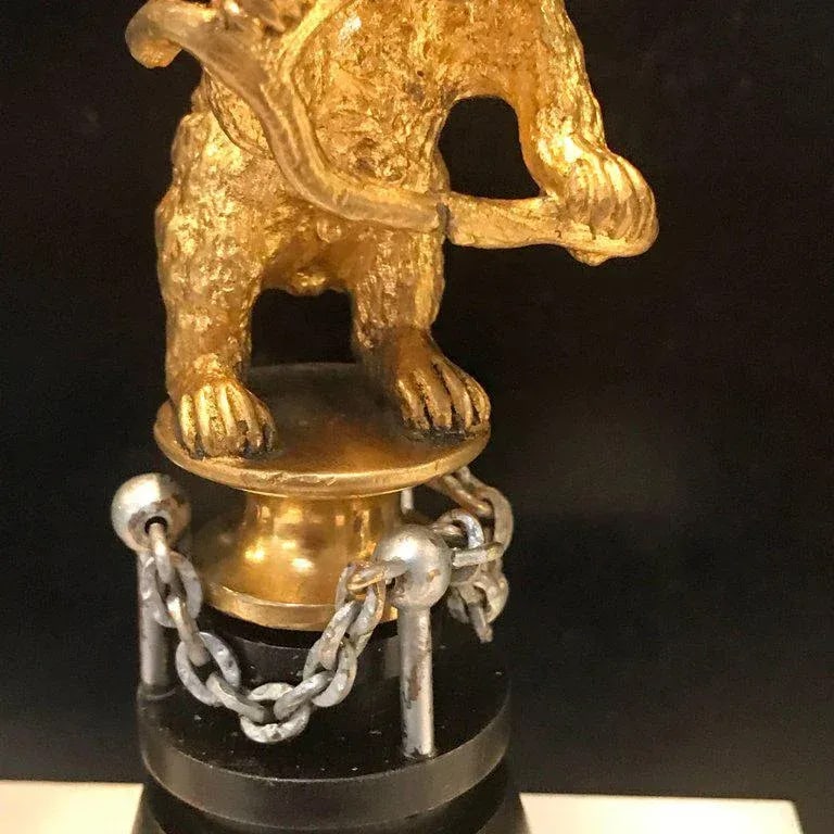 19th Century Russian Ormolu "Dancing Bear" Sculpture - 9