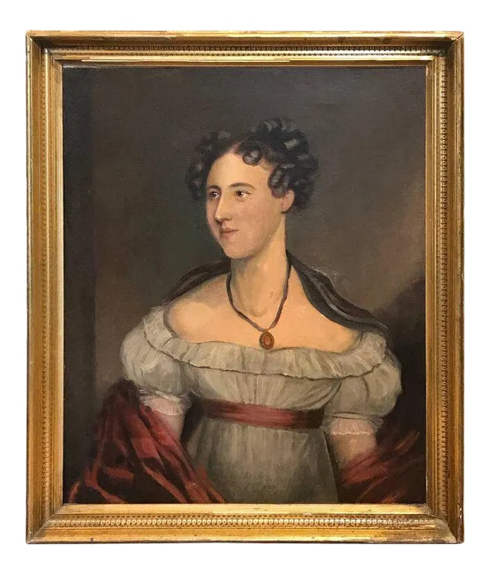 Early 19th Century American Classical Portrait of a Lady (1 of 8)