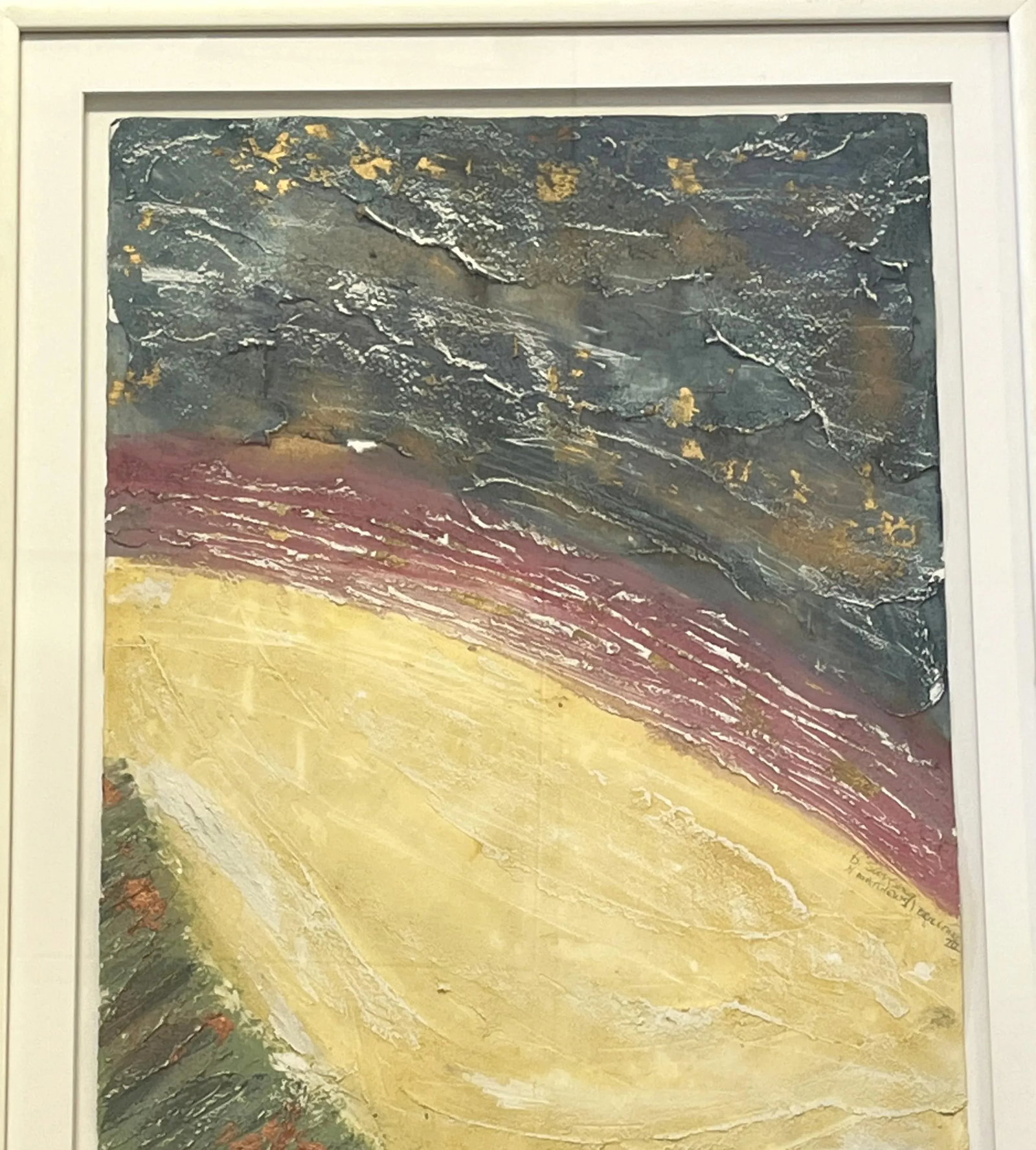 Original Becky Sansing (American, 20th Century) Framed Mixed Media Art Titled Brilliance IV - 3
