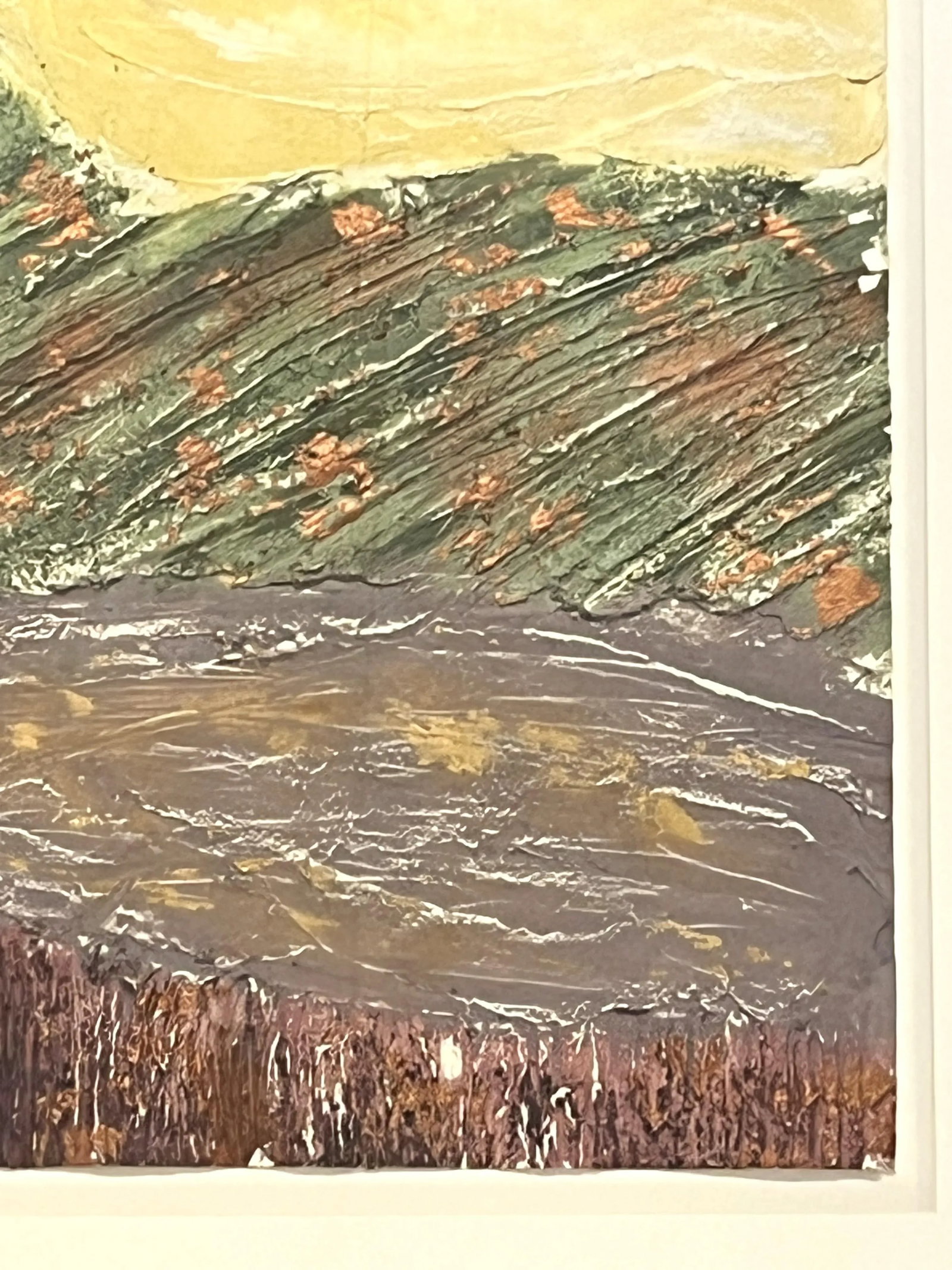 Original Becky Sansing (American, 20th Century) Framed Mixed Media Art Titled Brilliance IV - 7