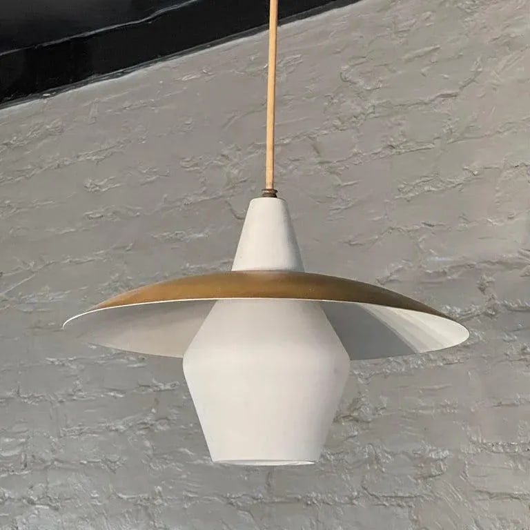 Mid Century Modern Intersecting Disc Pendant Light - 2