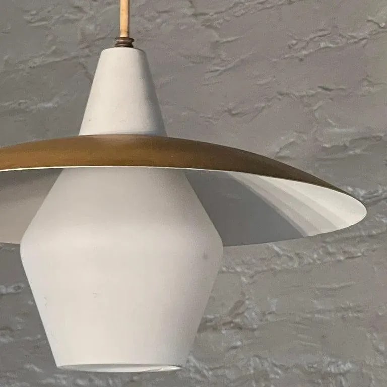Mid Century Modern Intersecting Disc Pendant Light - 4