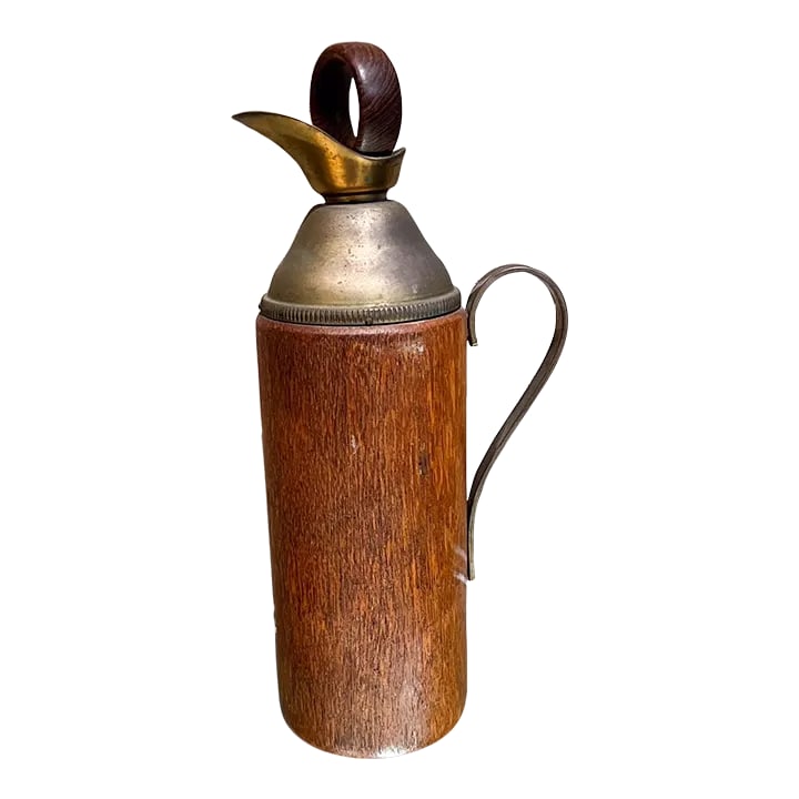 1950s Aldo Tura Carafe Pitcher Teakwood and Brass Italy (1 of 7)