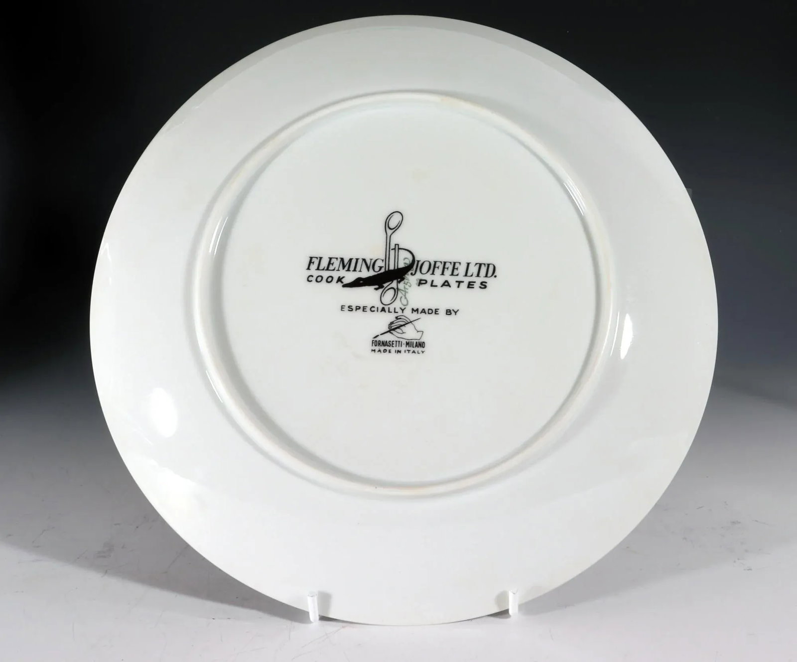 Piero Fornasetti Porcelain Cook Plates-Calcutta Minestrone and Corfam Du Pont With Original Faux Hid - 8