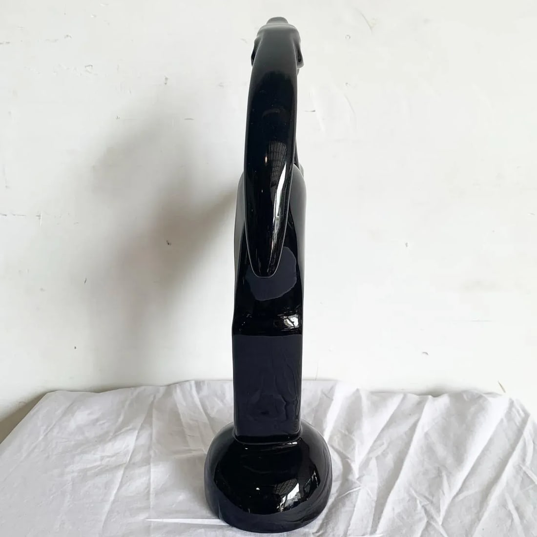 Postmodern Black Ceramic Ibex Sculpture by Haeger - 3