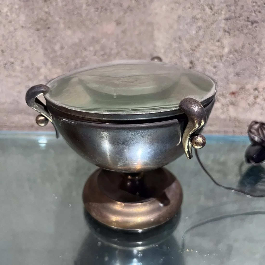 1950s Italian Urn Desk Lamp Style of Fontana Arte - 2