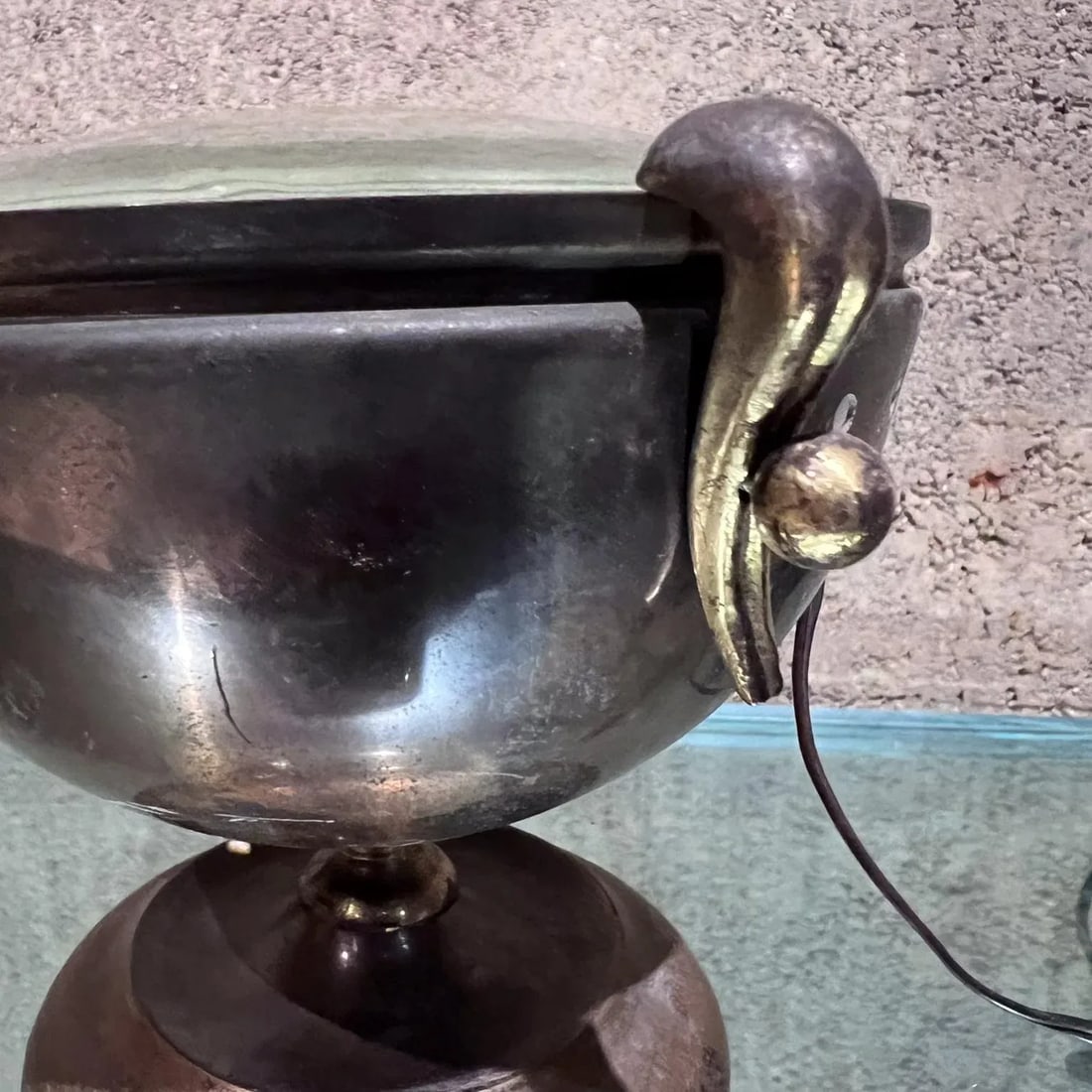 1950s Italian Urn Desk Lamp Style of Fontana Arte - 3