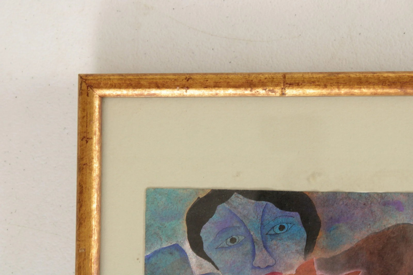 Roman Andrade Llaguno 1990s Original Gouache Painting, Custom Framed - 4