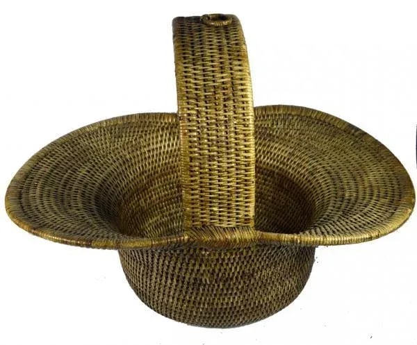 Burmese Hand Woven Hat Basket - 2