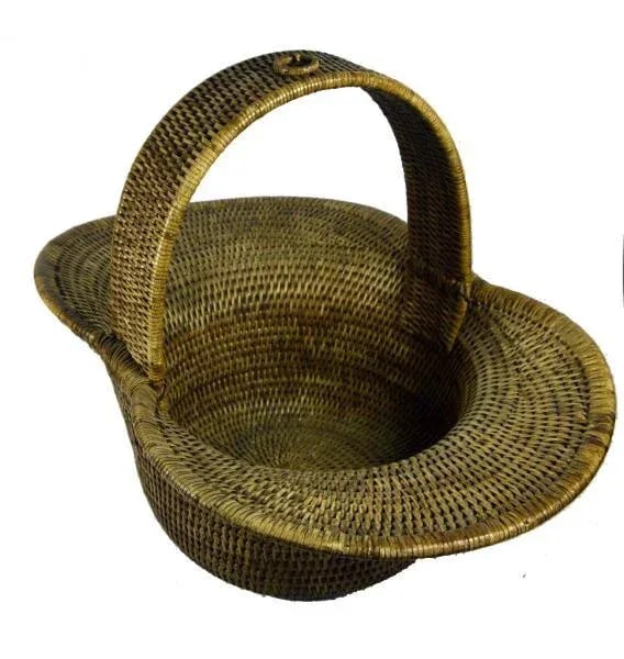 Burmese Hand Woven Hat Basket - 3
