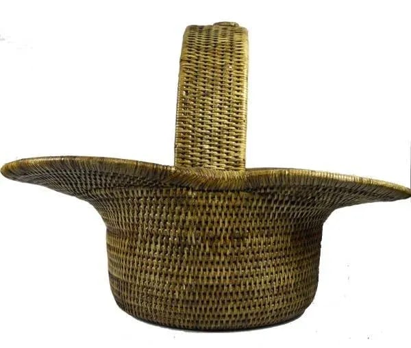 Burmese Hand Woven Hat Basket - 6