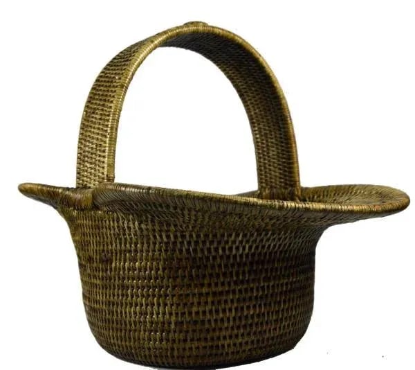 Burmese Hand Woven Hat Basket - 7