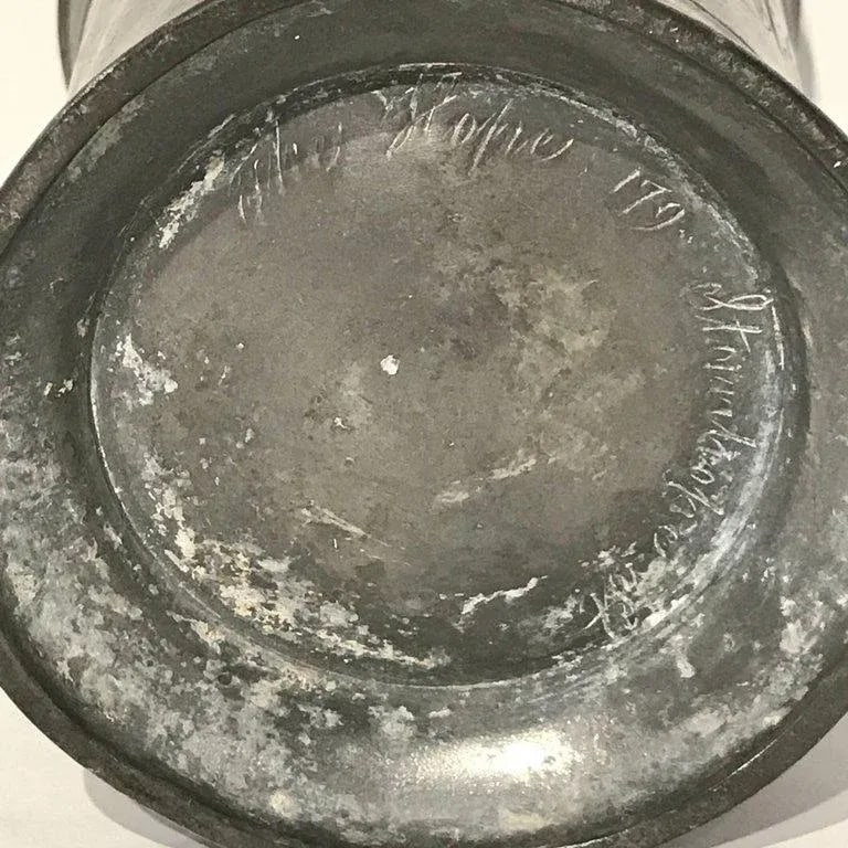 Early 18th Century Georgian Pewter Measure From the Hope Inn, by Edward J Wilderness Row - 3