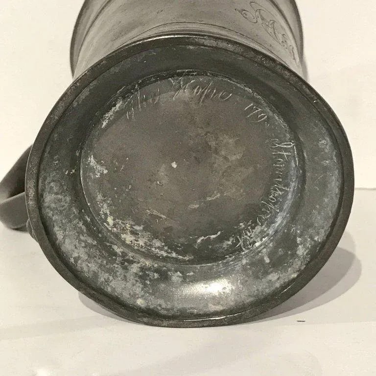 Early 18th Century Georgian Pewter Measure From the Hope Inn, by Edward J Wilderness Row - 4