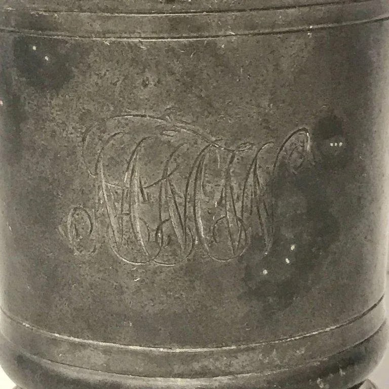 Early 18th Century Georgian Pewter Measure From the Hope Inn, by Edward J Wilderness Row - 9