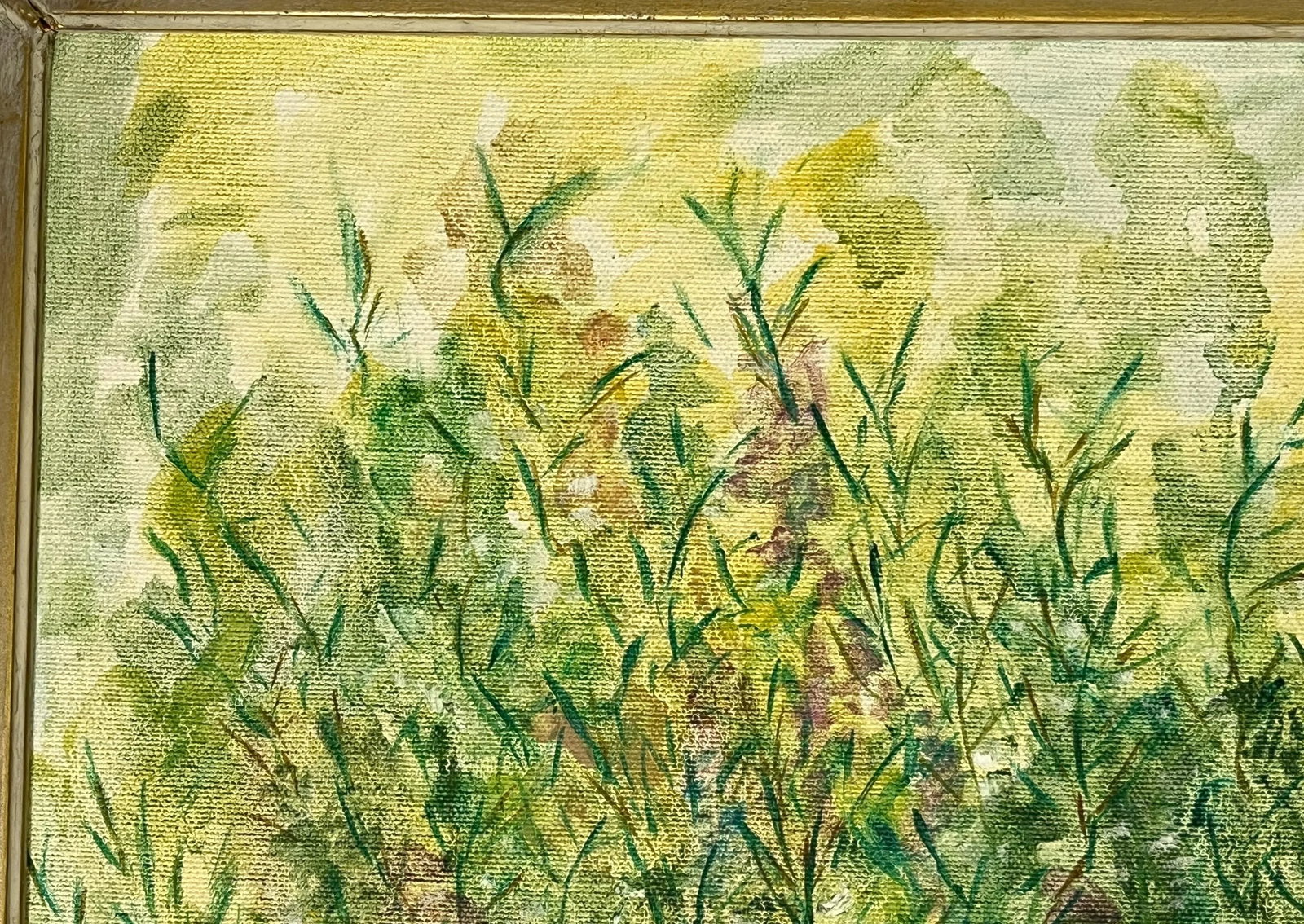 Original Impressionist Field of Flowers Oil Painting on Canvas, Signed and Framed - 3