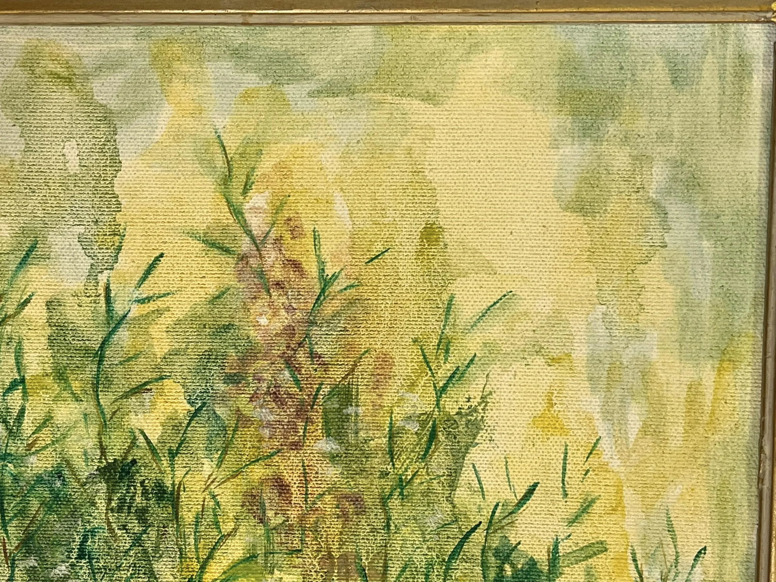 Original Impressionist Field of Flowers Oil Painting on Canvas, Signed and Framed - 4