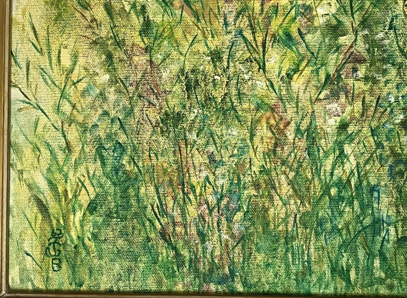 Original Impressionist Field of Flowers Oil Painting on Canvas, Signed and Framed - 5