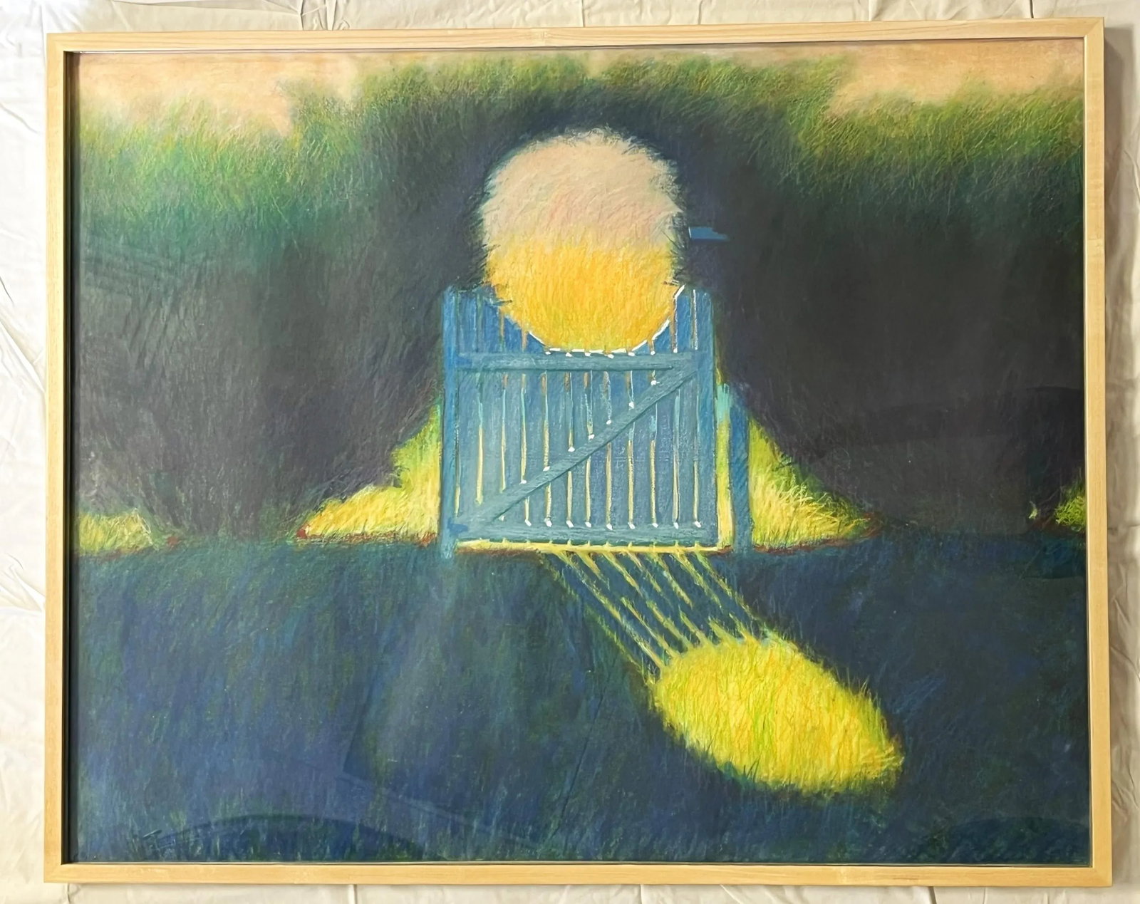 Large Original Pastel on Paper 'Garden Gate' From the Bonfoey Gallery, Ohio - 8