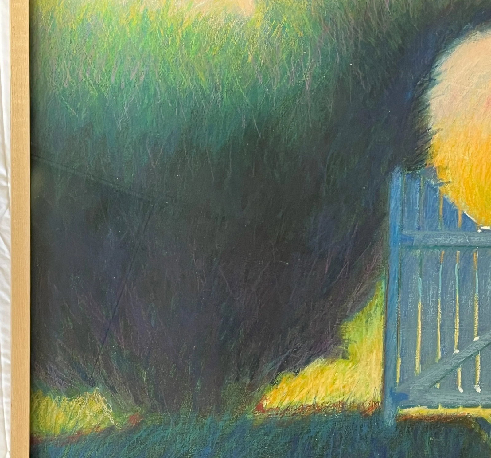 Large Original Pastel on Paper 'Garden Gate' From the Bonfoey Gallery, Ohio - 9