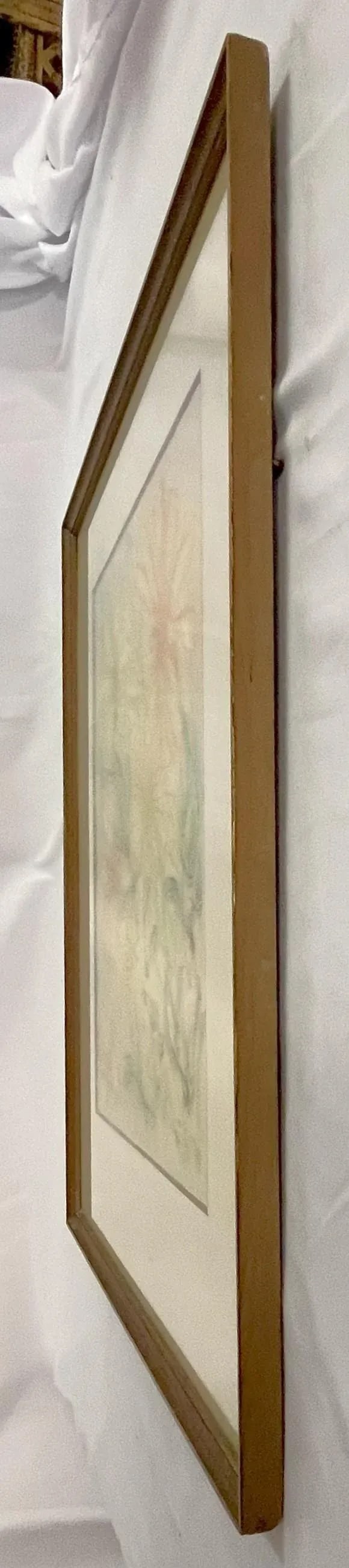 Original Signed and Framed Floral Still Life Drawing on Paper - 7