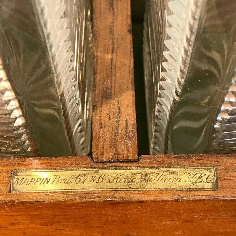 Mid 19th Century Mappin Bros. Small Tauntless With Cut Glass Decanters - 10