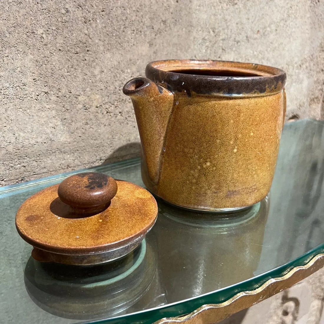1970s McCoy Art Pottery Canyon Mesa Glazed Tea Pot - 8