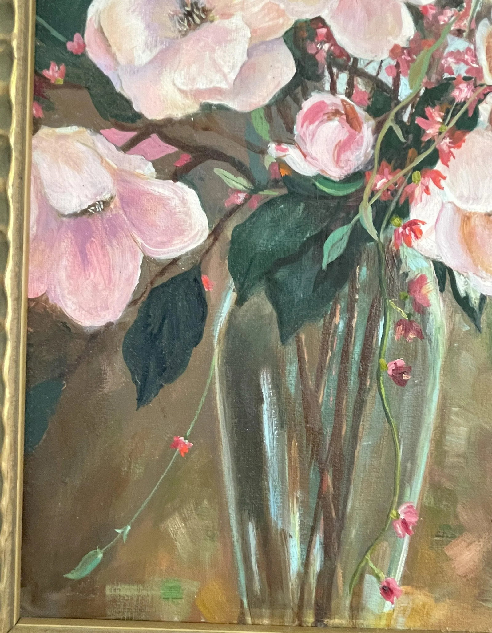 Signed Original Oil Painting by Karen Reinhart (American, 1938-2023) Titled 'Spring Flowers' - 4