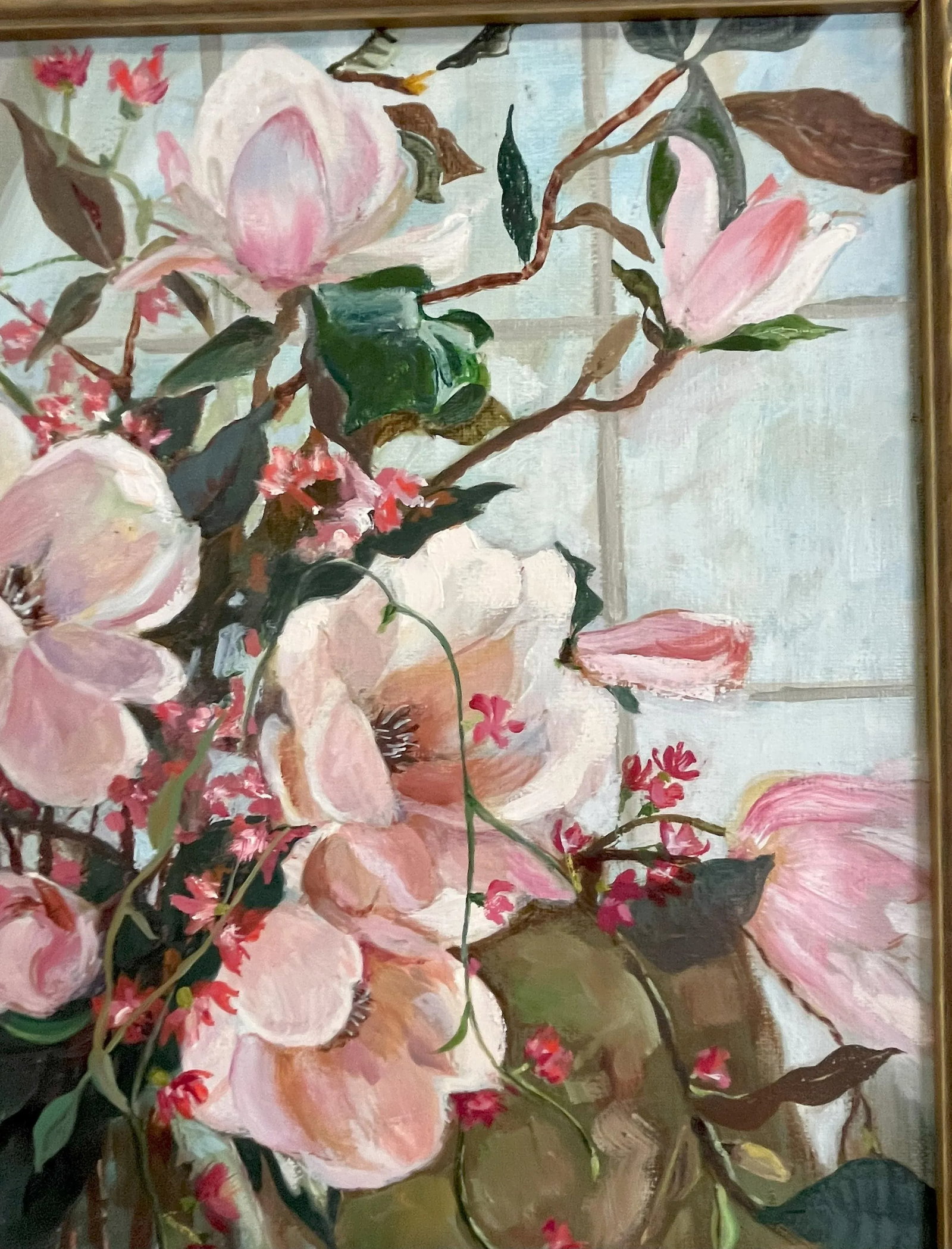 Signed Original Oil Painting by Karen Reinhart (American, 1938-2023) Titled 'Spring Flowers' - 6