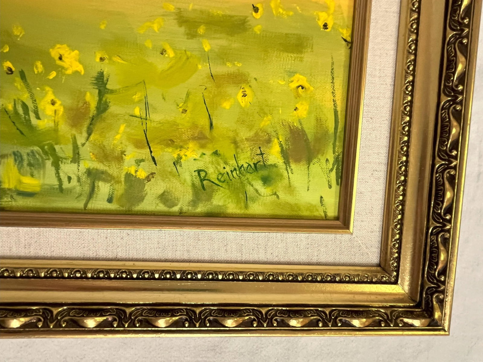 Signed Original Oil Painting by Karen Reinhart (American, 1938-2023) Titled 'Tuscan Countryside' - 8