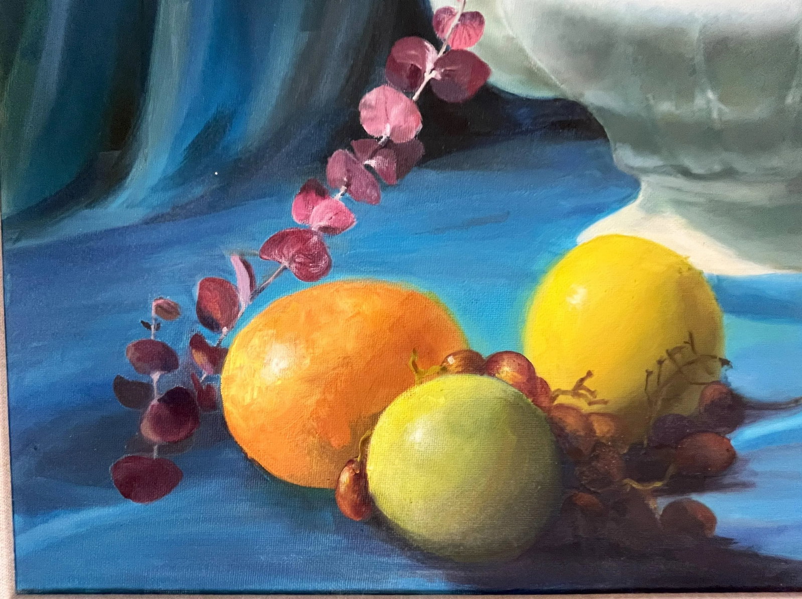 Signed Original Oil Painting by Karen Reinhart (American, 1938-2023) Titled 'Tea Time' - 6