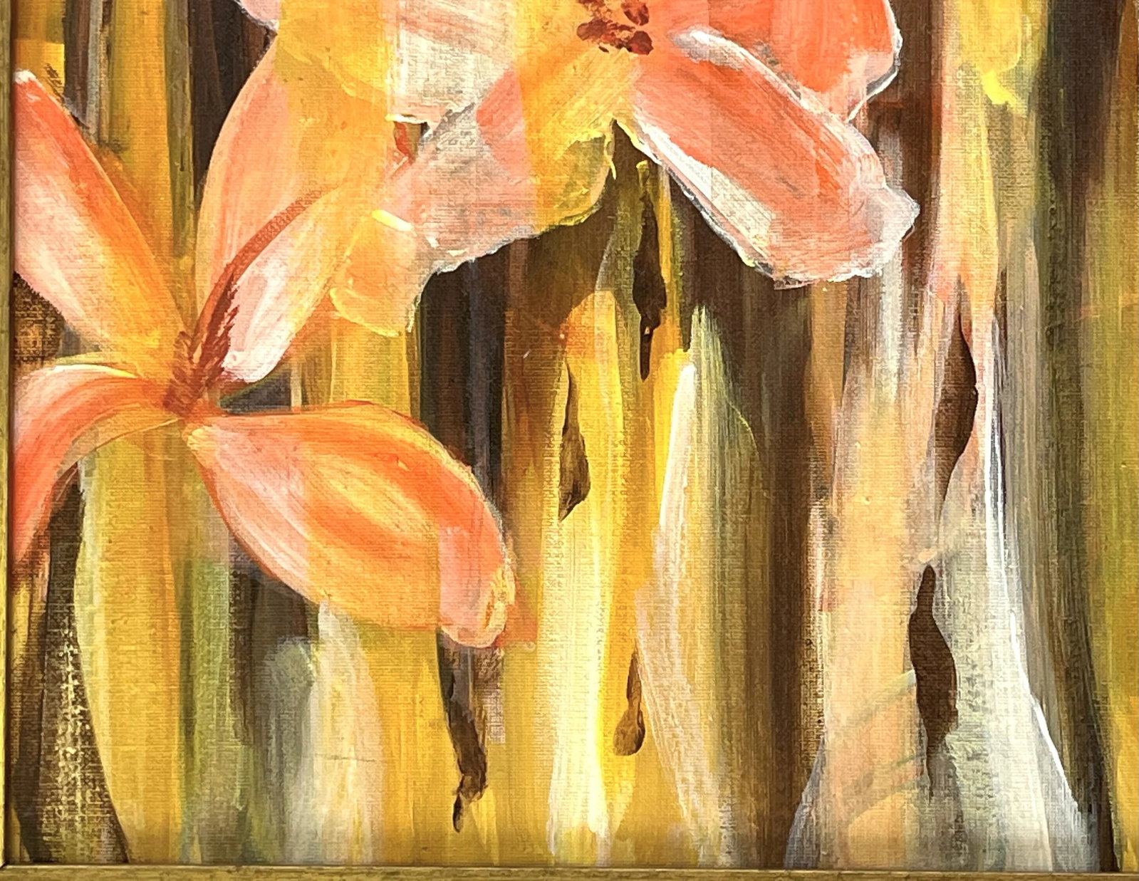 Signed Original Painting by Karen Reinhart (American, 1938-2023) Titled 'Flower Power' - 4