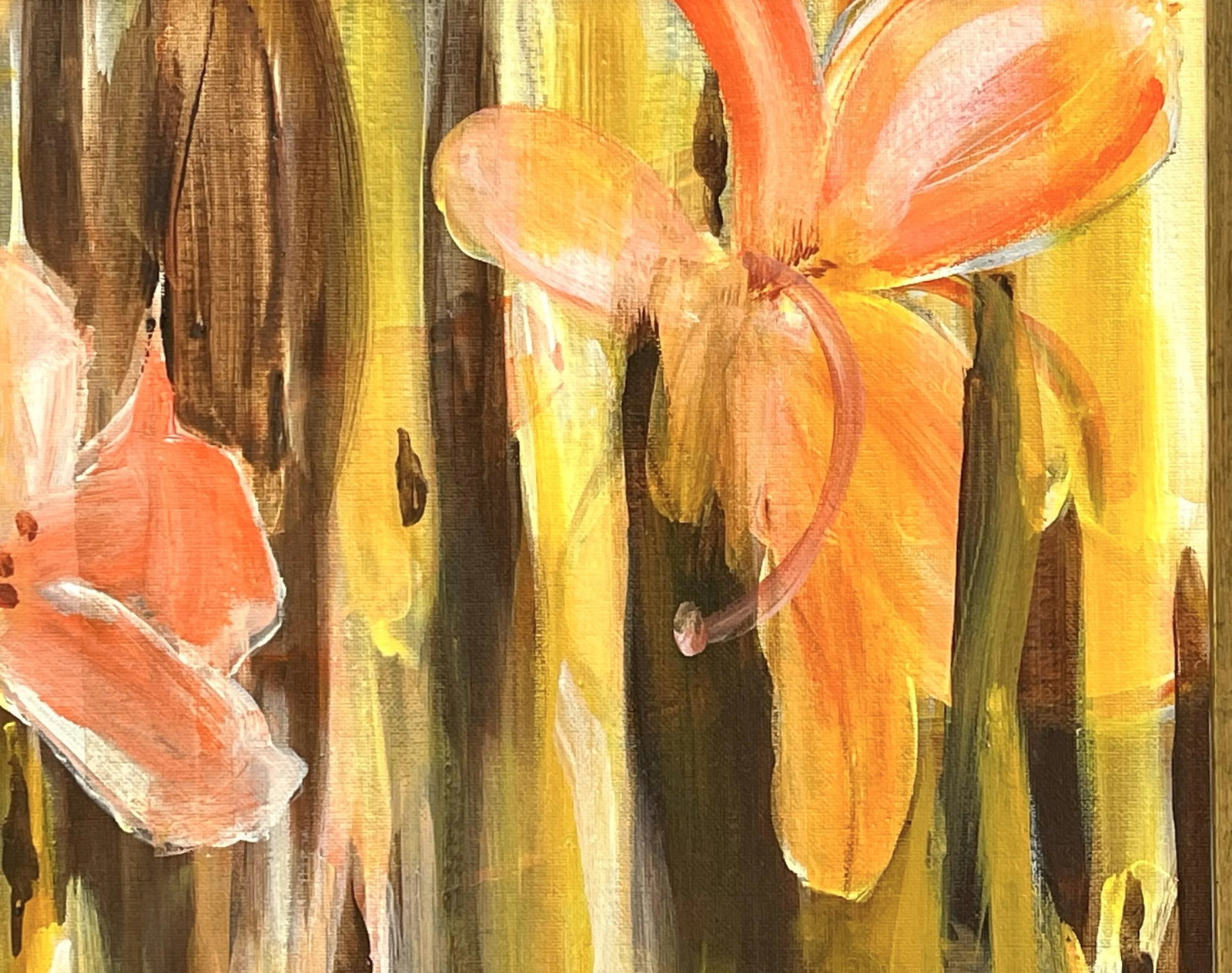 Signed Original Painting by Karen Reinhart (American, 1938-2023) Titled 'Flower Power' - 5