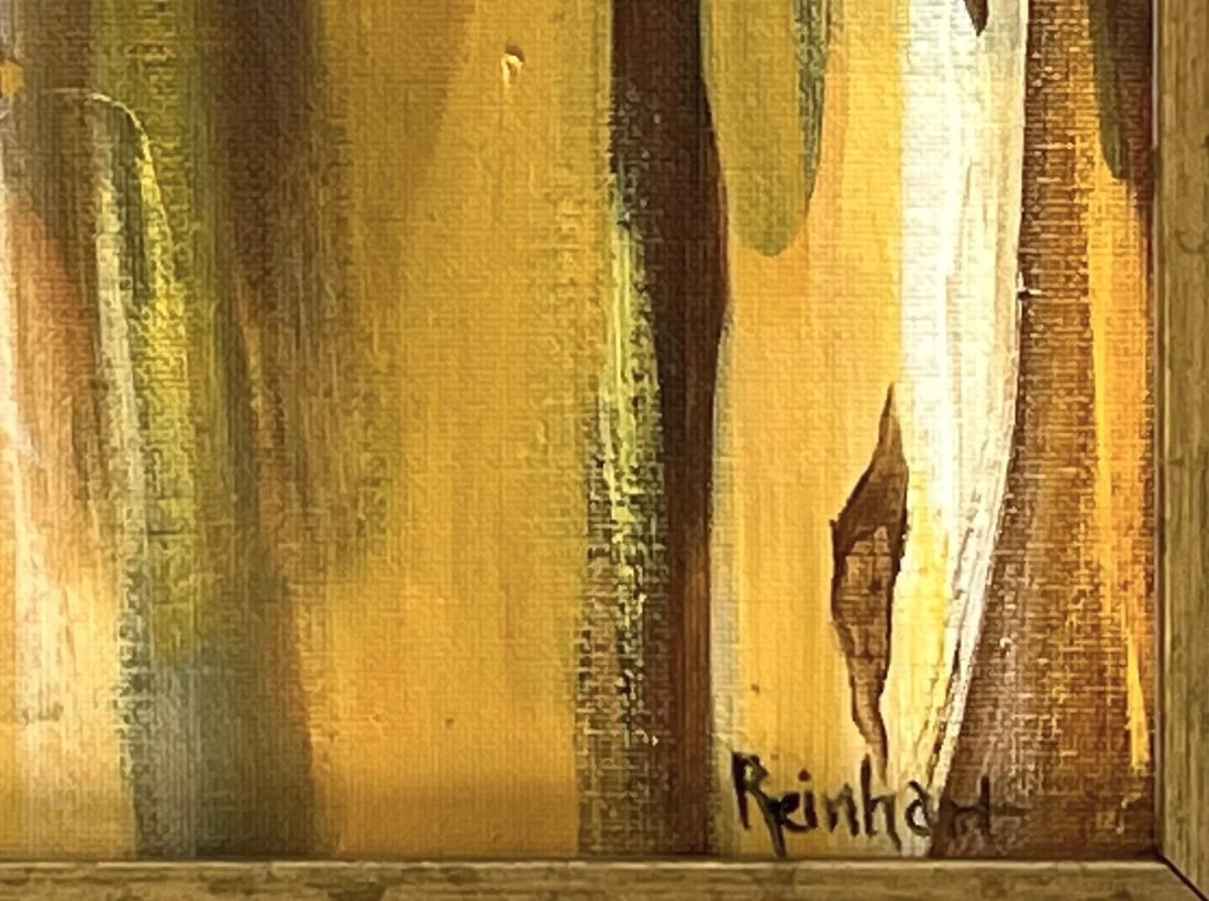 Signed Original Painting by Karen Reinhart (American, 1938-2023) Titled 'Flower Power' - 7