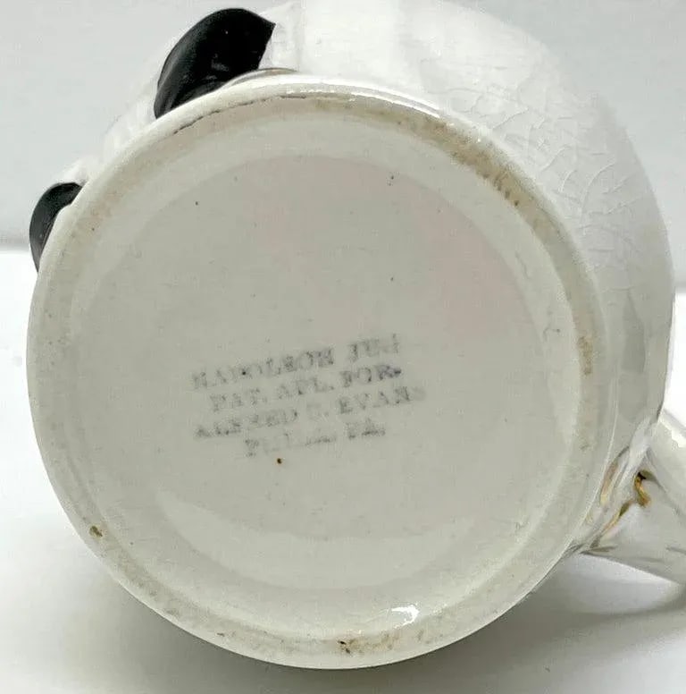 Late 19th Century President William McKinley as Napoleon ' Small' Toby Mug, by Morris & Willmore - 9