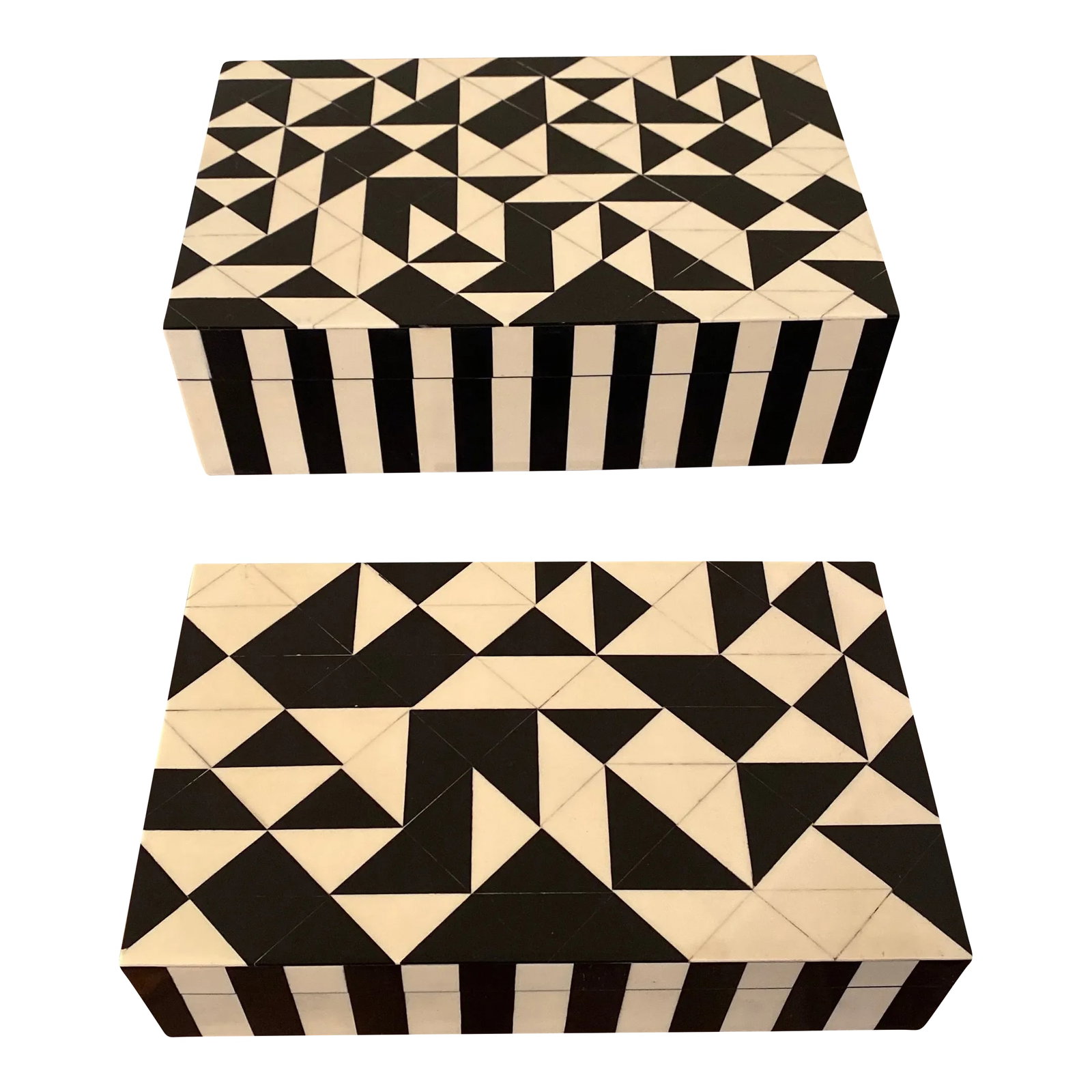Art Deco Style Geometrical Nesting Box- a Pair (1 of 8)