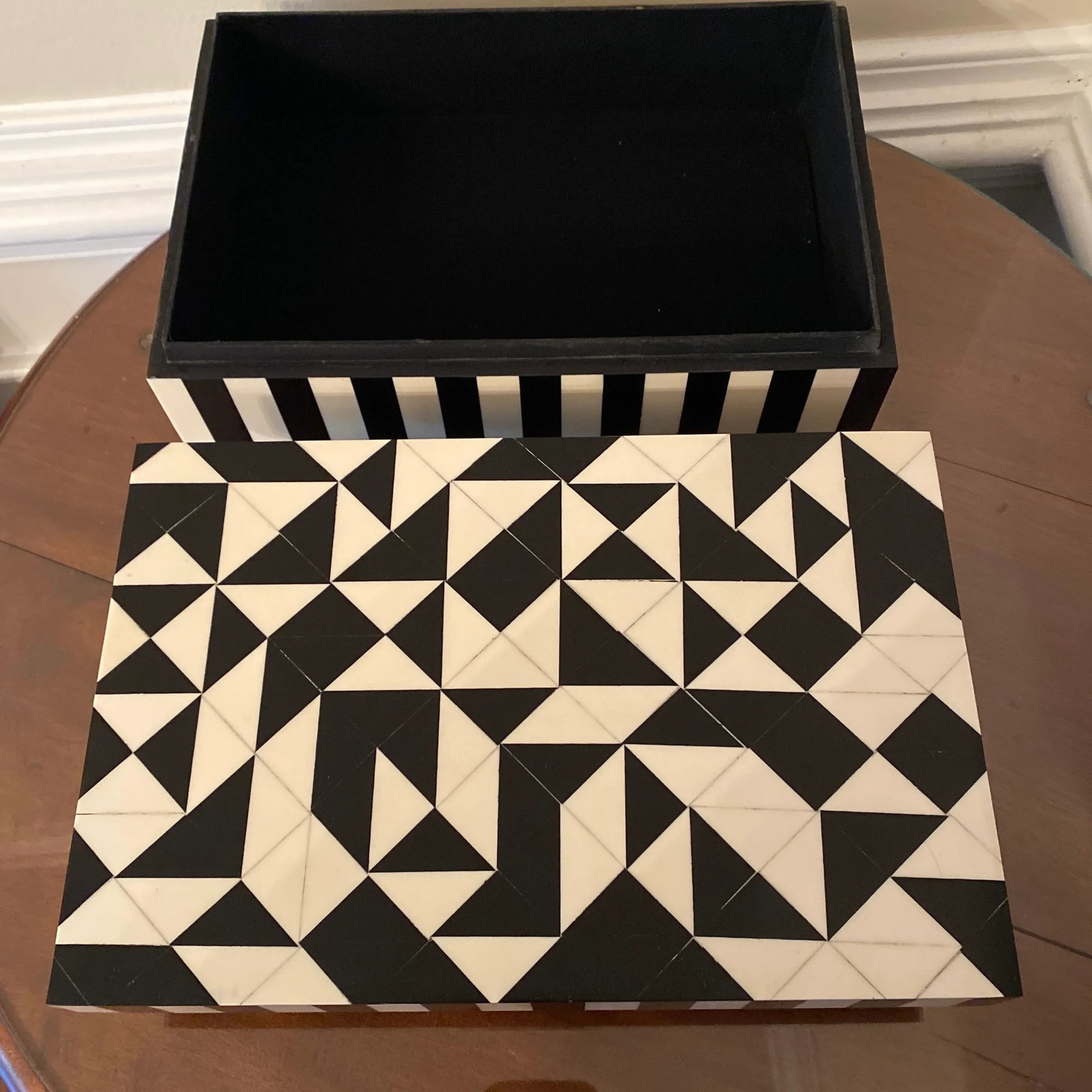 Art Deco Style Geometrical Nesting Box- a Pair - 5