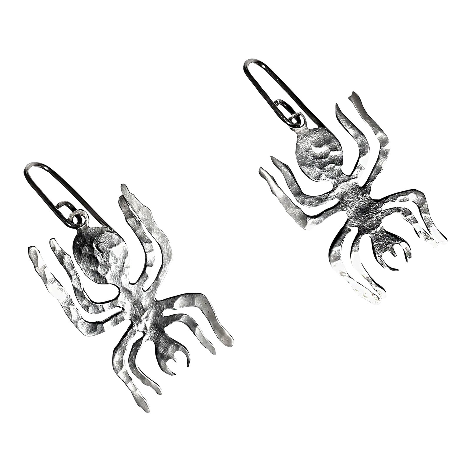 Late 20th Century Sterling Silver Spider Nazca Line Earrings - 2 Pieces (1 of 6)