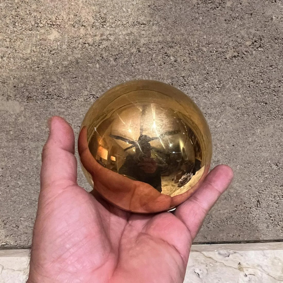 1986 Jaru Metallic Gold Sphere Orb Ceramic Pottery California - 4