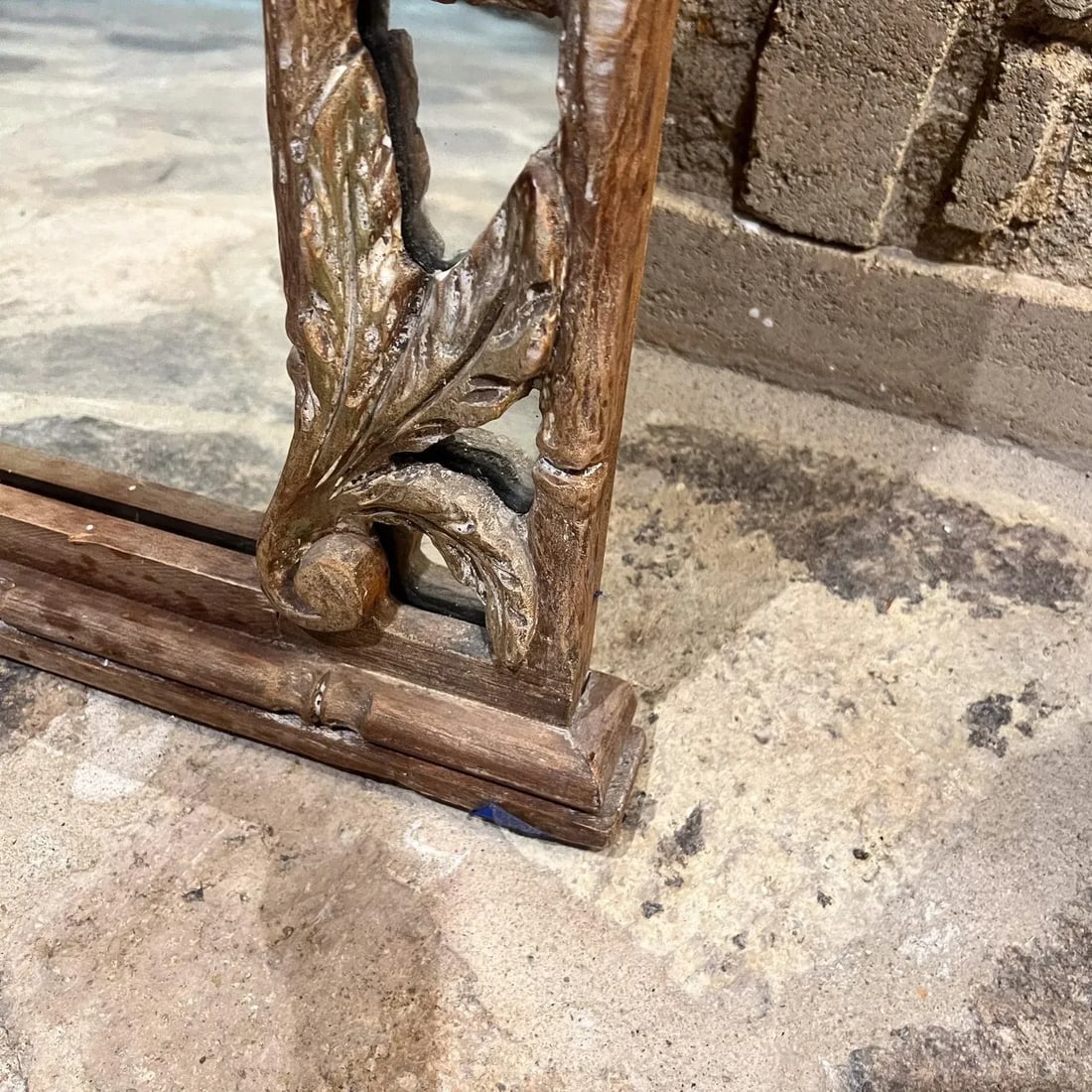 1960s Wall Mirror Hand Carved Faux Bamboo Style of Vivai Del Sud - 9